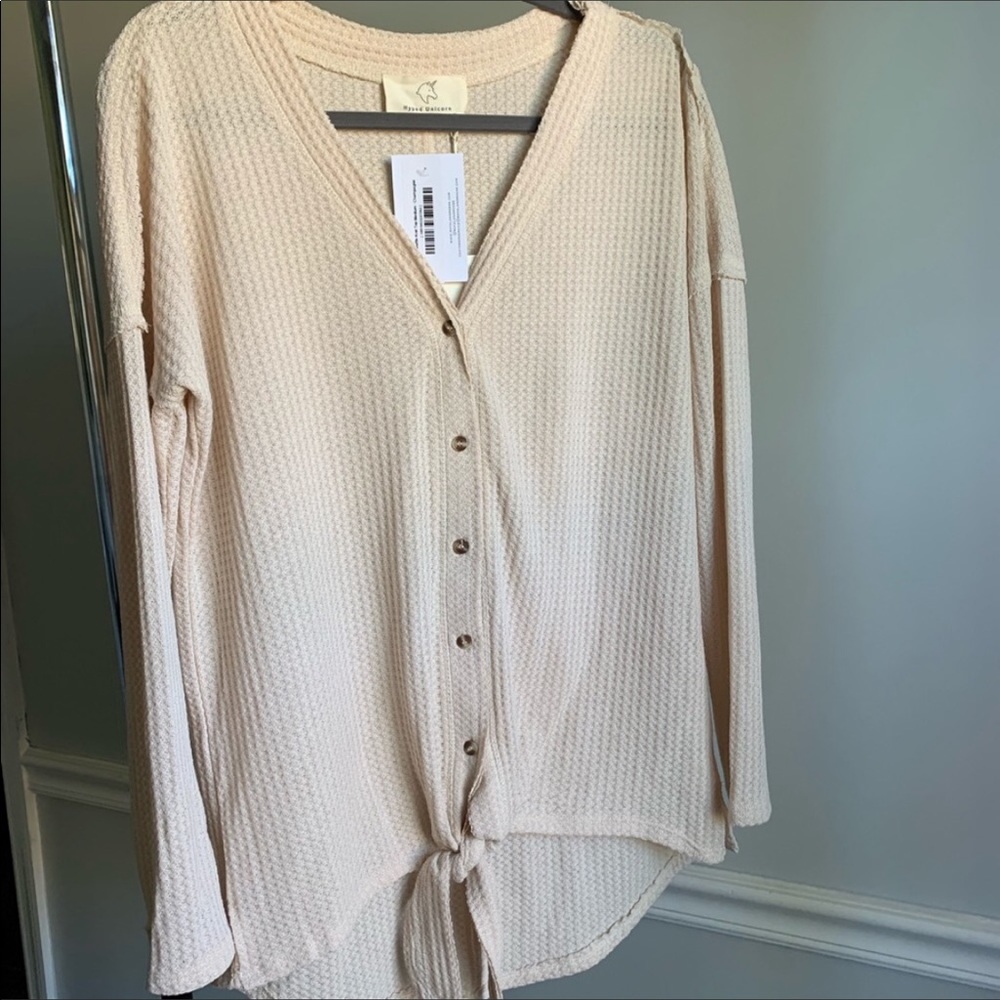 Waffle Knit Top